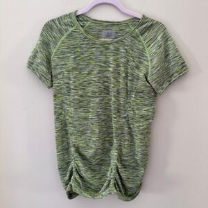 Athleta Women's Green Gray Activewear Top Short Sleeve‎ Workout Shirt